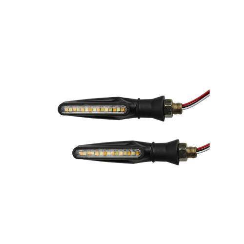 Semnalizare moto LED 12V cu functie de lumina de zi alba si semnalizare galbena Cod: FS-1211