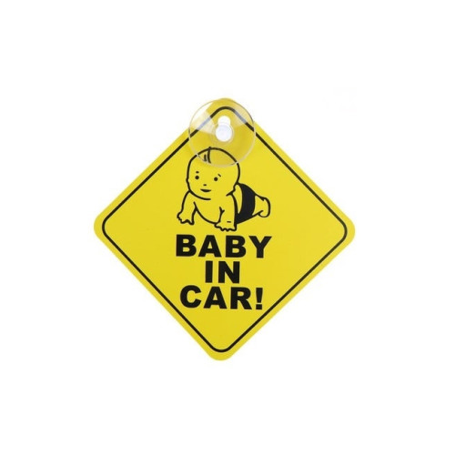 Ornament auto Baby in Car cu ventuza 10x10cm Cod: XPBY-01