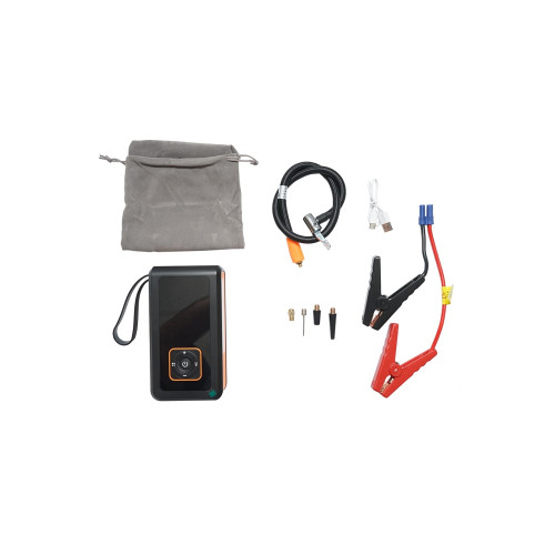 Robot pornire si compresor aer smart 80W 150 PSI, afisaj digital LED, baterie litiu 8000 mAh, baterie externa, lanterna LED, port USB/USB-C, accesorii incluse Cod: BK79824