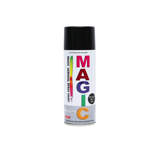 Spray vopsea Magic culoare Negru Mat 450ml Cod: 004