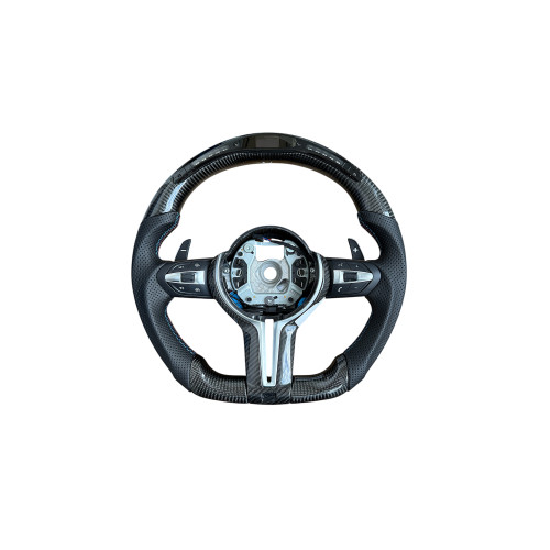 Volan sport carbon cu display compatibil BMW Seria 5 F10/F11/F07, Seria 6 F06/F12/F13, Seria 7 F01/F02, Cod: OCH-16