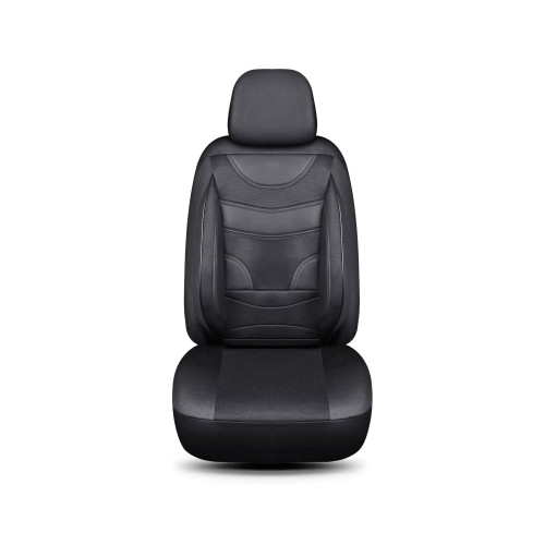 Huse Auto Universale 11 Piese fractionate  Negru cu Negru Compatibile Scaune Fata si Spate Cod: HNG1321-1