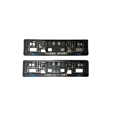 Set 2 suporti  numar inmatriculare 3D " Turbo Sport "