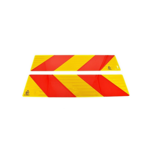 Set 2 placi reflectorizante camioane Premium dreptunghiulare  hasurata mica   Cod: L1039100/PD11