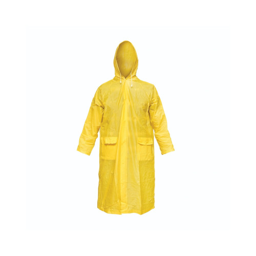 Pelerina ploaie impermeabila PVC cu gluga buzunare capse galben marime XL Cod: BK77423XL