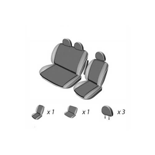 Huse scaun universale  nuante de Gri  BVS 2+1 pentru fata Cod:  B-21A