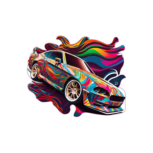 Abtibild "  MASINA COLORATA " Cod:TAG 068 / T4