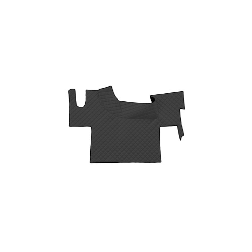 Covor auto imitatie piele dedicat Camion Renault T,podea pe două nivele,Cutie automata Negru/Rosu Cod:LUX-803