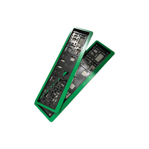 Set 2 suporti  numar inmatriculare cu rama  verde