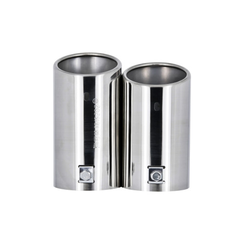 Ornament toba esapament dublu inox 76mm compatibil Audi Volkswagen Skoda Seat Cod: LIH1