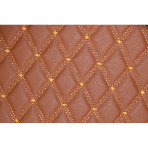 Material special pentru COVORASE auto romb  maro/cusatura maro.Cod: COV02MM