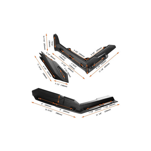 Overfendere aparatori noroi fata + spate compatibile MAVERICK X3 cu 2 locuri sau 4 locuri  Cod: RZR-083