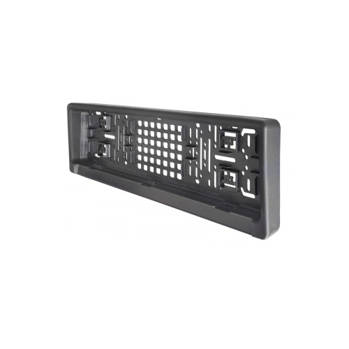 Suport numar inmatriculare fata cu amortizor protectie PU negru sistem 3Click Cod: R-0001