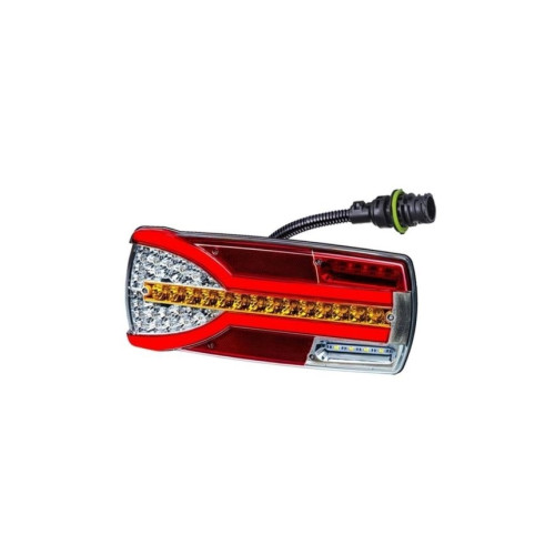 Lampa stop 305x132, 7 functii, ceata, mers inapoi, semnalizare dinamica, mufa 7 pini, stanga, incolor Cod: LZD 2302