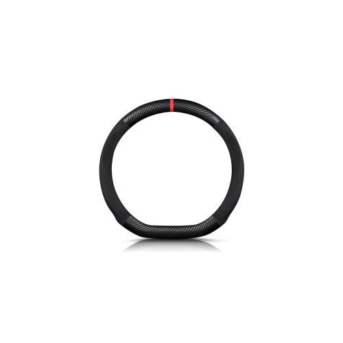 Husa volan sport tesit  imitatie piele si carbon, marime M  Cod: FX97