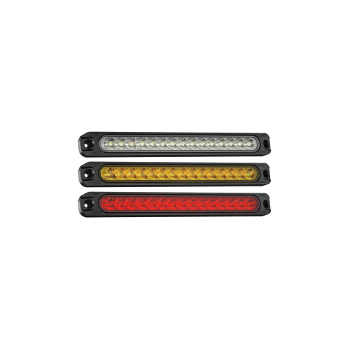 Lampa laterala LED rosie cu 3 functii lumina continua flash semnalizare dinamica 12-24V Cod: ZC-15LEDR
