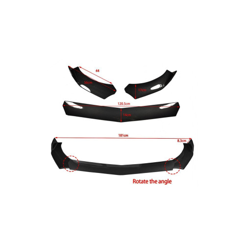 Prelungire bara fata universala  / Spoiler culoare Negru Lucios  Cod: UNIV-014D