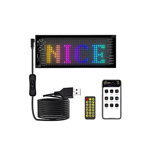 Modul panou flexibil publicitar,display RGB ,control aplicatie, USB 5V 10x35cm Cod: ZC-2064