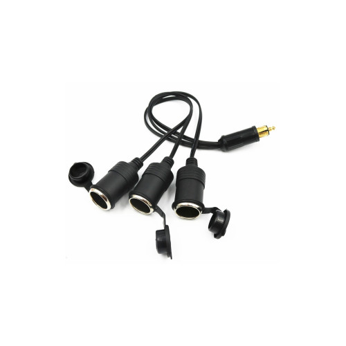 Adaptor cu cablu priza bricheta DIN la Standard cu 3 capete Max AMP: 12V20A / 24V10A  Cod: MC021