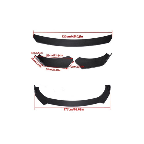 Prelungire bara fata universala / Spoiler culoare Negru-Lucios Cod: UNV-013