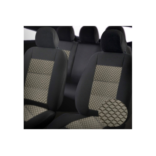 Huse scaune auto universale premium cu bancheta spate fractionata negru gri Cod: F3001-P32