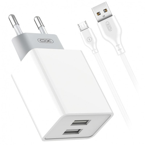 Incarcator retea USB 2.4A  cu cablu  Micro USB  Cod:XO-L65-NB103B
