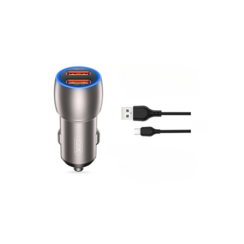 Incarcator auto SMART Quick charge USB QC3.0 36W + cablu Micro USB Cod: XO-CC52B