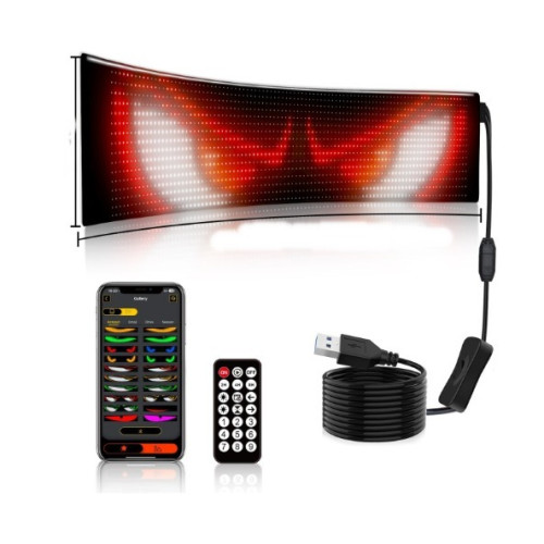 Afisaj LED programabil Eyes Devil, control Bluetooth si telecomanda, USB 5V, 192x898mm  Cod: FST-EY 1696