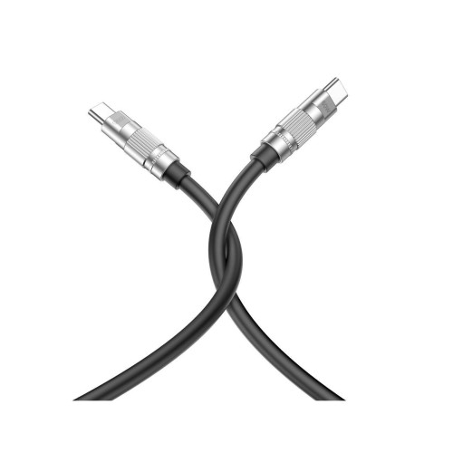 Cablu silicon pentru incarcare 60W Quick Charge si transfer date Type-C la Type-C Cod: XO-NBQ228B