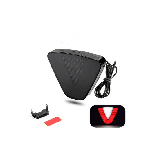 Lampa pozitie si stop frana LED F1 lumina neon rosu si alb cu joc de lumini 12V Cod: ZC-METR2