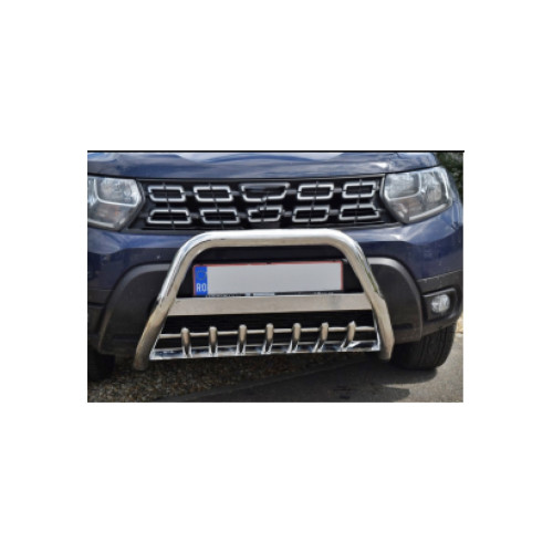 Bullbar inox compatibil Dacia Duster II 2018->  cu kit montaj