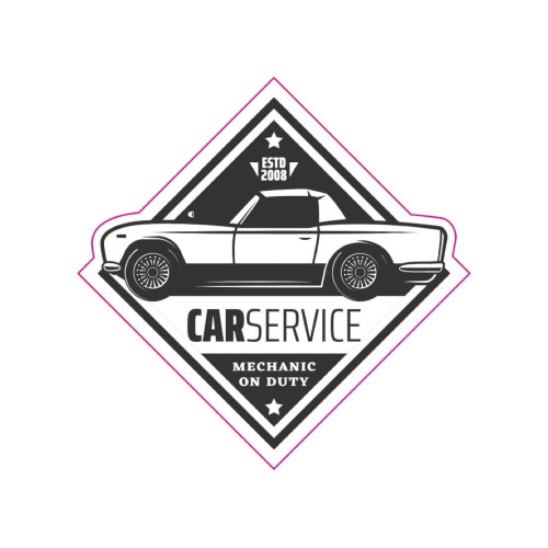 Abtibild "RETRO CAR SERVICE" Cod:TAG 014 / T2