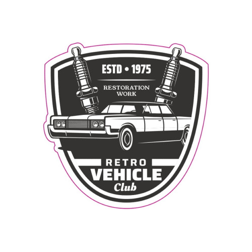 Abtibild "RETRO VEHICLE CLUB" Cod: TAG 015 / T2