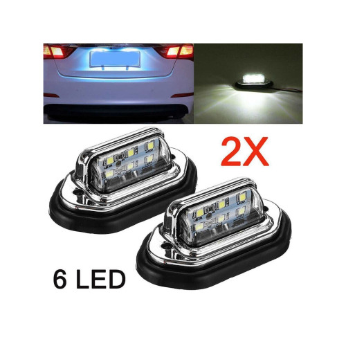 Set 2 lampi numar  carcasa cromata  lumina:alba / 12V-24V (Set 2 buc) Cod:2102501A/CH