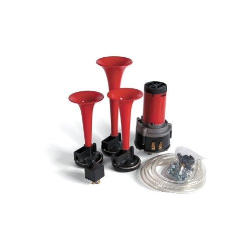 Claxon auto cu 3 pipe 12V  Cod: 0012