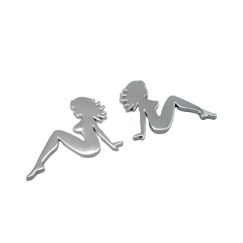 Abtibild doua fete auto argintiu relief set Cod: DZ-65