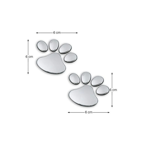 Abtibild  "DOUA LABUTE"  culoare Argintiu Cod: DZ-67