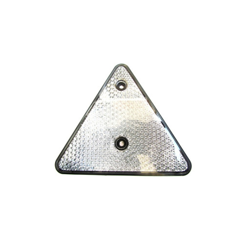 Triunghi alb reflectorizant cu prindere in 2 puncte Cod: TR014